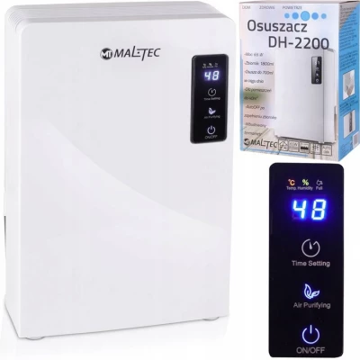 MalTec DH-2200 Odvlhčovač vzduchu, 90W, 2200 ml, bílá
