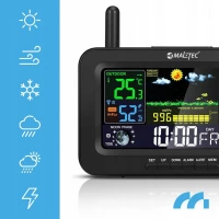 MalTec Meteorologická stanice s barevným displejem, černá