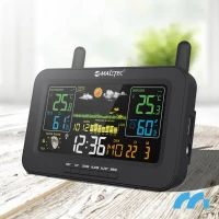 MalTec Meteorologická stanice s barevným displejem, černá