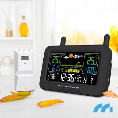 MalTec Meteorologická stanice s barevným displejem, černá