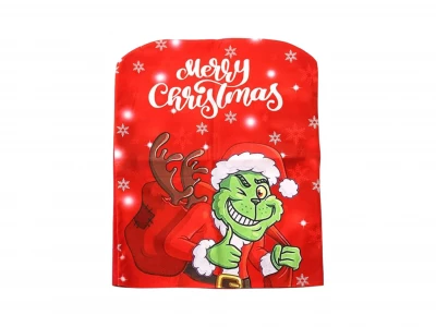 Verk 26266 Vánoční potah na židli Grinch, červený