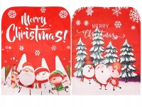Verk 26267 Vánoční potah na židli Merry Christmas, červený vz.1
