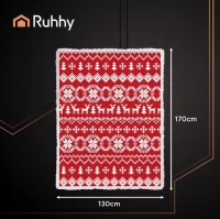 Ruhhy 26610 Deka s vánočním motivem 130 x 170 cm, červená