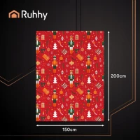 Ruhhy 26607 Deka s vianočným motívom 150 x 200 cm, červená