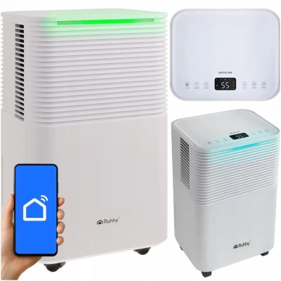 Ruhhy 26498 Odvlhčovač Dryzix 500, WiFi, 200 W, 2000 ml, biely