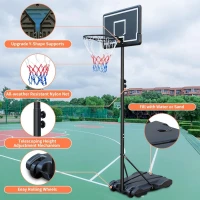 eCa AR13 Nastaviteľný basketbalový kôš na kolieskach 179 - 213 cm