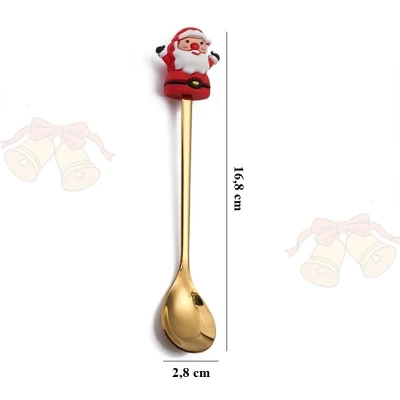 eCa LYZ4 Luxusná sada vianočných lyžičiek, 4 ks