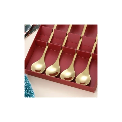 eCa LYZ4 Luxusná sada vianočných lyžičiek, 4 ks