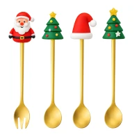 eCa LYZ3 Luxusná sada vianočných lyžičiek, 4 ks