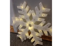 Verk 26097 Vánoční závěsná LED Sněhová vločka 40 cm, 35 LED, teplá bílá