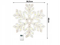 Verk 26097 Vánoční závěsná LED Sněhová vločka 40 cm, 35 LED, teplá bílá