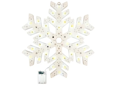 Verk 26097 Vánoční závěsná LED Sněhová vločka 40 cm, 35 LED, teplá bílá