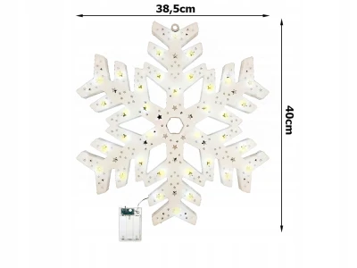 Verk 26097 Vánoční závěsná LED Sněhová vločka 40 cm, 35 LED, teplá bílá