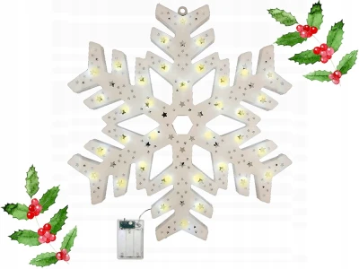 Verk 26097 Vánoční závěsná LED Sněhová vločka 40 cm, 35 LED, teplá bílá