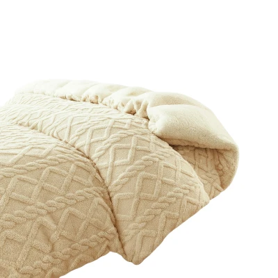 eCa KOC14K Super měkká XL plyšová deka, 180 x 220 cm, krémová