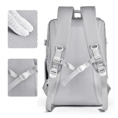 eCa PL180 Elegantní cestovní batoh / kabinové zavazadlo, 25 l, 42 x 28 x 21 cm, šedá