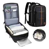 eCa PL179 Elegantní cestovní batoh / kabinové zavazadlo, 25 l, 42 x 28 x 21 cm, černá