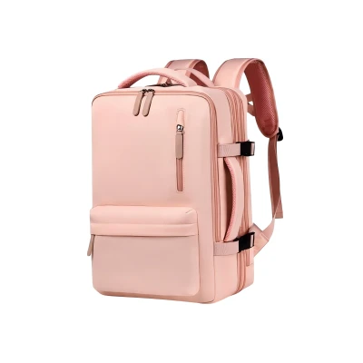 eCa PL178 Elegantní cestovní batoh / kabinové zavazadlo, USB, 27 l, 44 x 30 x 16/26 cm, růžová