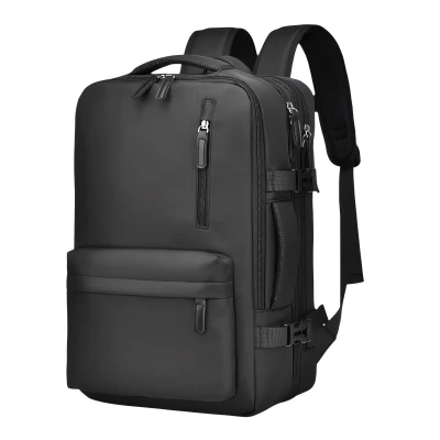 eCa PL177 Elegantní cestovní batoh / kabinové zavazadlo, USB, 27 l, 44 x 30 x 16/26 cm, černá
