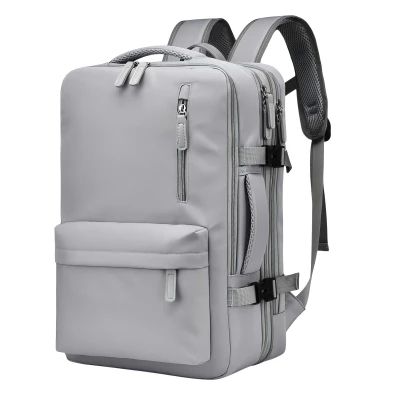 eCa PL176 Elegantní cestovní batoh / kabinové zavazadlo, USB, 27 l, 44 x 30 x 16/26 cm, šedá