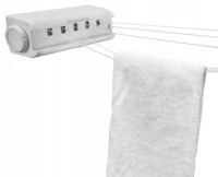 Pronett XJ5926 Samonavíjecí sušák na prádlo, 5 lanek, bílý