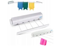 Pronett XJ5926 Samonavíjecí sušák na prádlo, 5 lanek, bílý