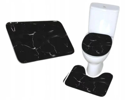 Pronett XJ5675 Koupelnová sada 3dílná, design černého mramoru