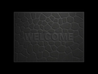 Pronett XJ5673 Venkovní gumová rohožka 40 x 60 cm, černá