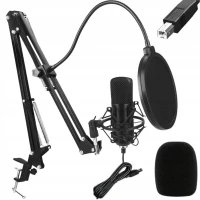 Verk 27598 Profesionálny štúdiový mikrofón s držiakom, USB, BM800 3.0M