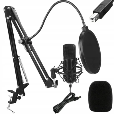Verk 27598 Profesionálny štúdiový mikrofón s držiakom, USB, BM800 3.0M