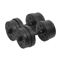 Rebel RBA-2328 Nastaviteľné činky 2 x 10 kg, čierne