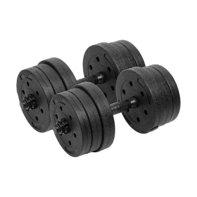 Rebel RBA-2328 Nastaviteľné činky 2 x 10 kg, čierne