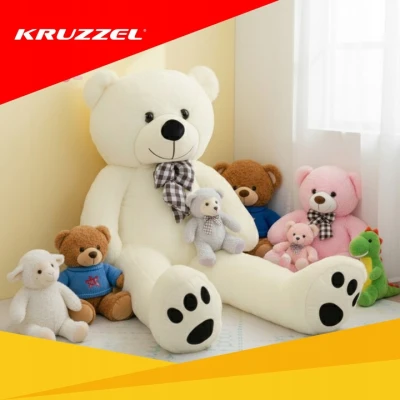 Kruzzel 25925 Velký plyšový medvěd 180 cm, krémový