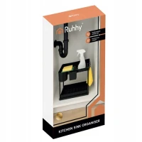 Ruhhy 26102 Dvoupatrový organizér pod dřez, s výsuvnou policí, černý