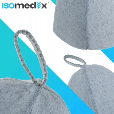 Isomedix 26455 Plstěná saunová čepice, šedá