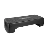 Rebel RBA-3228 Aerobní step platforma 68 cm, 2 úrovně výšky, černá