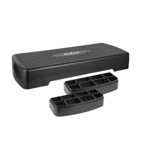 Rebel RBA-3228 Aerobní step platforma 68 cm, 2 úrovně výšky, černá
