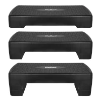 Rebel RBA-3227 Aerobní step platforma 68 cm, 3 úrovně výšky, černá