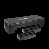 Rebel RBA-3227 Aerobní step platforma 68 cm, 3 úrovně výšky, černá