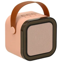 KIK KX3377 Karaoke Bluetooth reproduktor 6 W, 2x bezdrátový mikrofon, modrý