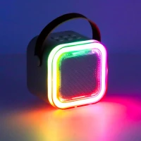 KIK KX3377 Karaoke Bluetooth reproduktor 6 W, 2x bezdrátový mikrofon, modrý