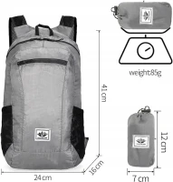 Pronett XJ5859 Lehký skládací batoh 20 L, černý