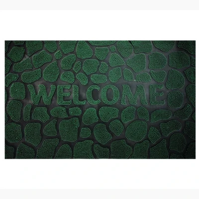 Pronett XJ5673 Venkovní gumová rohožka 40 x 60 cm, černozelená