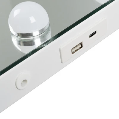 Soulima 26129 Kozmetické zrkadlo s 15 LED svetlami, 58 x 46 cm