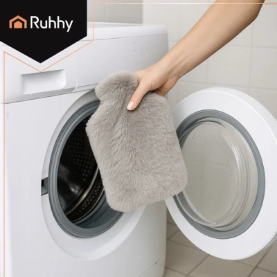 Ruhhy 26383 Láhev zahřívací termofor s fleecovým obalem 1,8 l