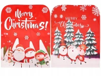 Verk 26267 Vánoční potah na židli Merry Christmas, červený vz.2