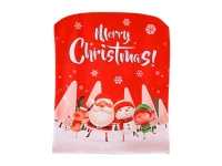 Verk 26267 Vánoční potah na židli Merry Christmas, červený vz.2