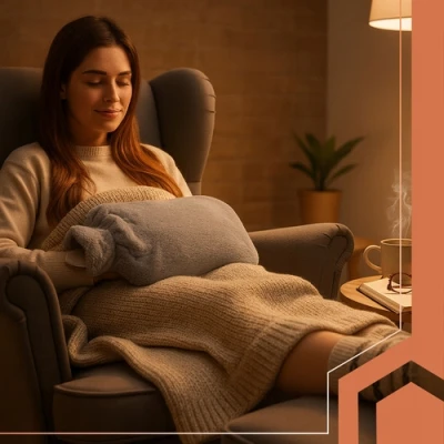 Ruhhy 26384 Láhev zahřívací termofor s fleecovým obalem 3,5 l