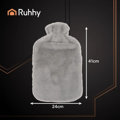 Ruhhy 26384 Láhev zahřívací termofor s fleecovým obalem 3,5 l