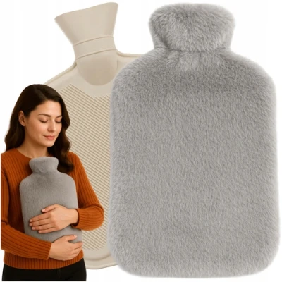 Ruhhy 26384 Láhev zahřívací termofor s fleecovým obalem 3,5 l